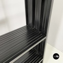 Italian modern Self-supporting bookcases in black plastic by Robots, 1990s