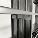 Italian modern Self-supporting bookcases in black plastic by Robots, 1990s