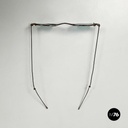 Italian mid-century modern Sunglasses in green glass and metal, mid 1900s