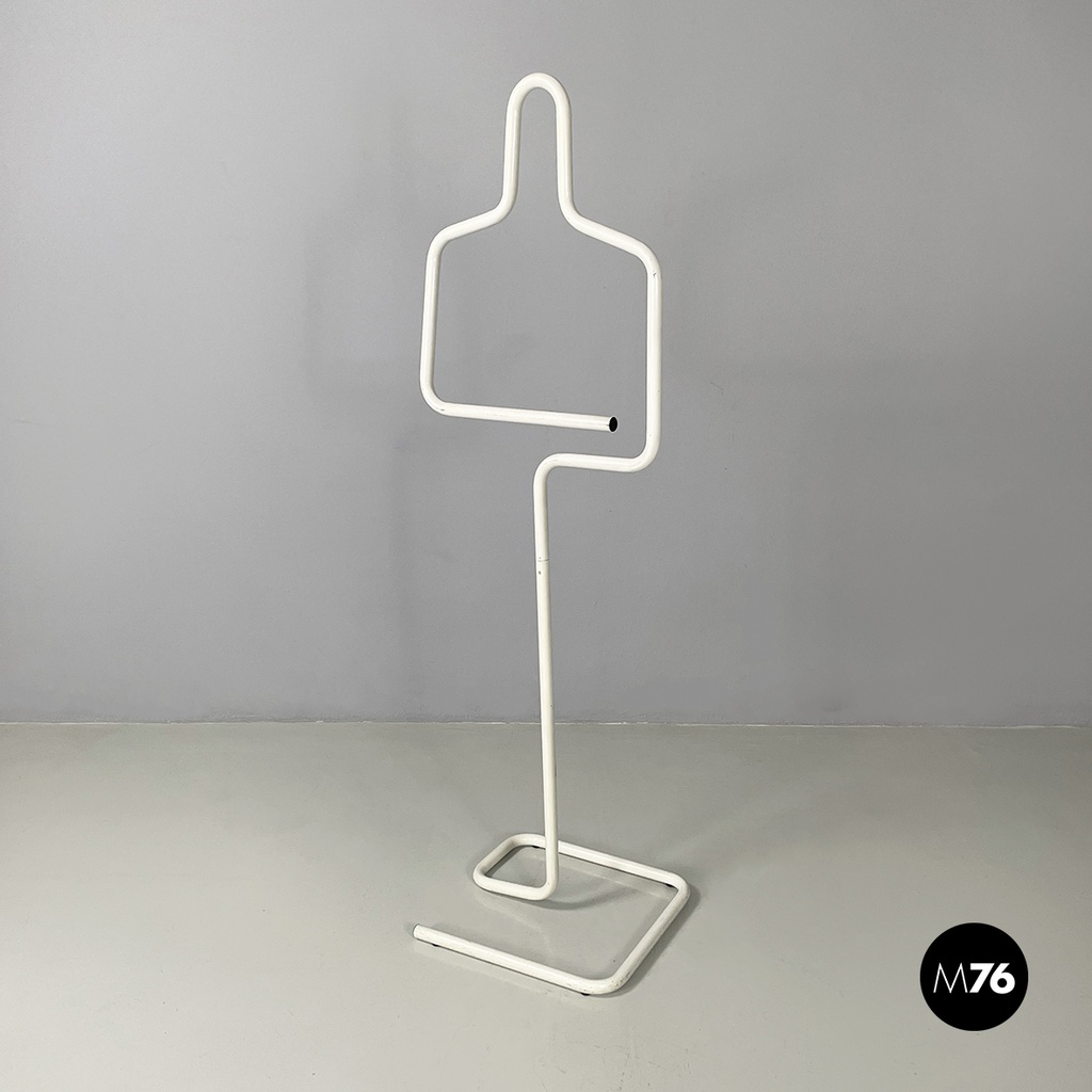 Italian modern White metal valet stand coat hanger by Gieffe, 1970s