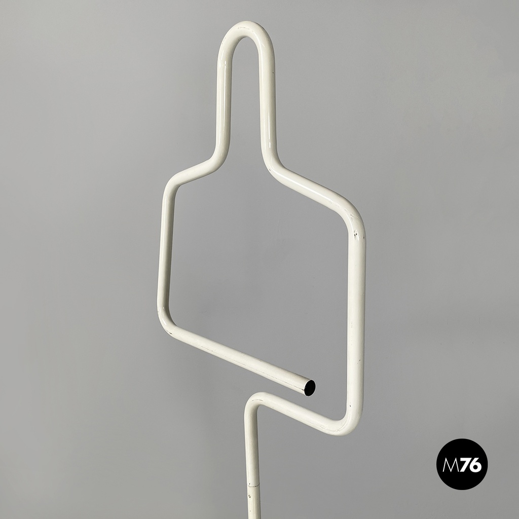 Italian modern White metal valet stand coat hanger by Gieffe, 1970s