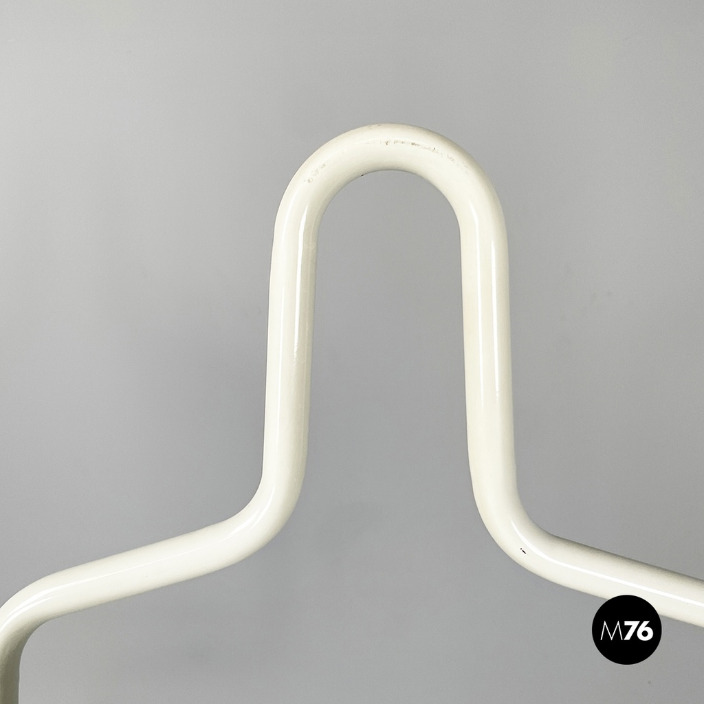 Italian modern White metal valet stand coat hanger by Gieffe, 1970s