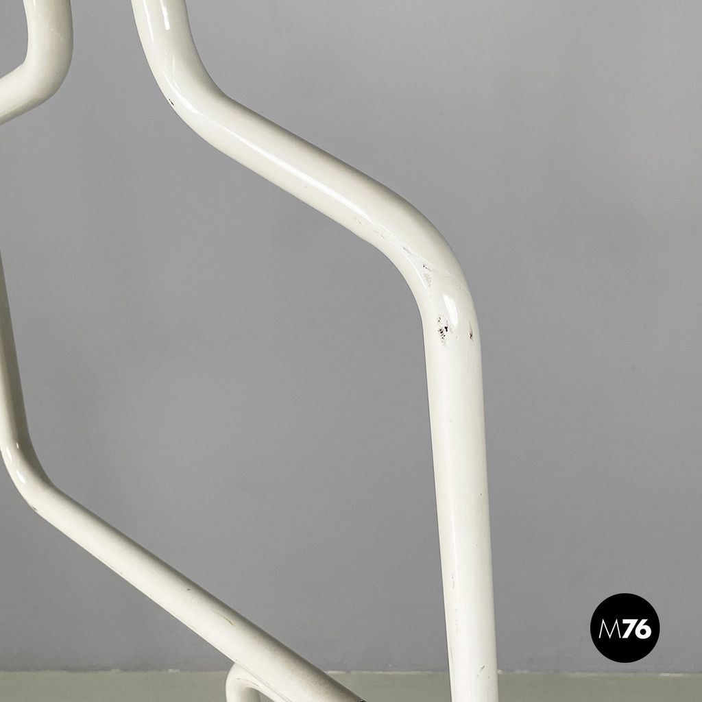 Italian modern White metal valet stand coat hanger by Gieffe, 1970s