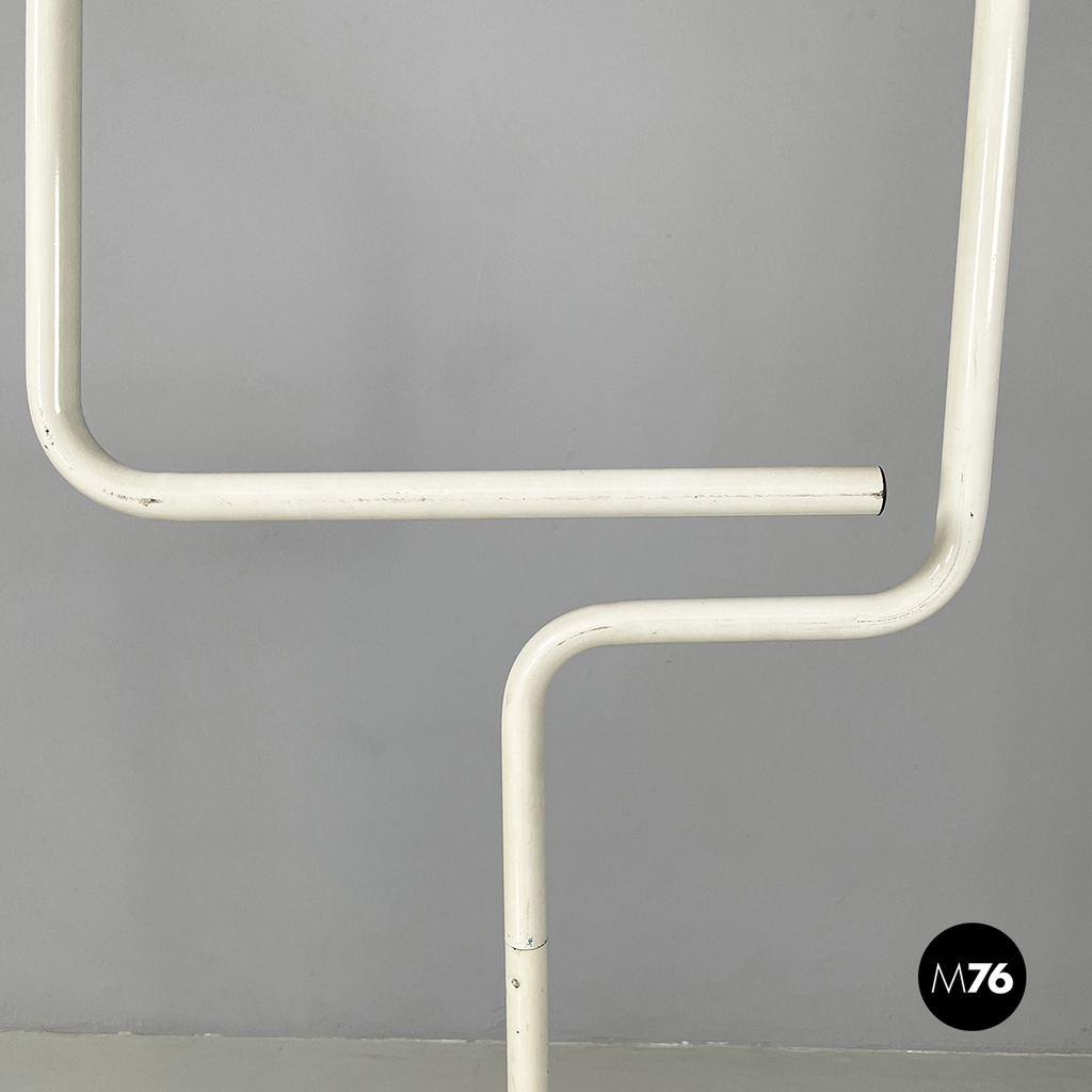 Italian modern White metal valet stand coat hanger by Gieffe, 1970s