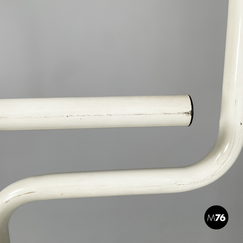 Italian modern White metal valet stand coat hanger by Gieffe, 1970s