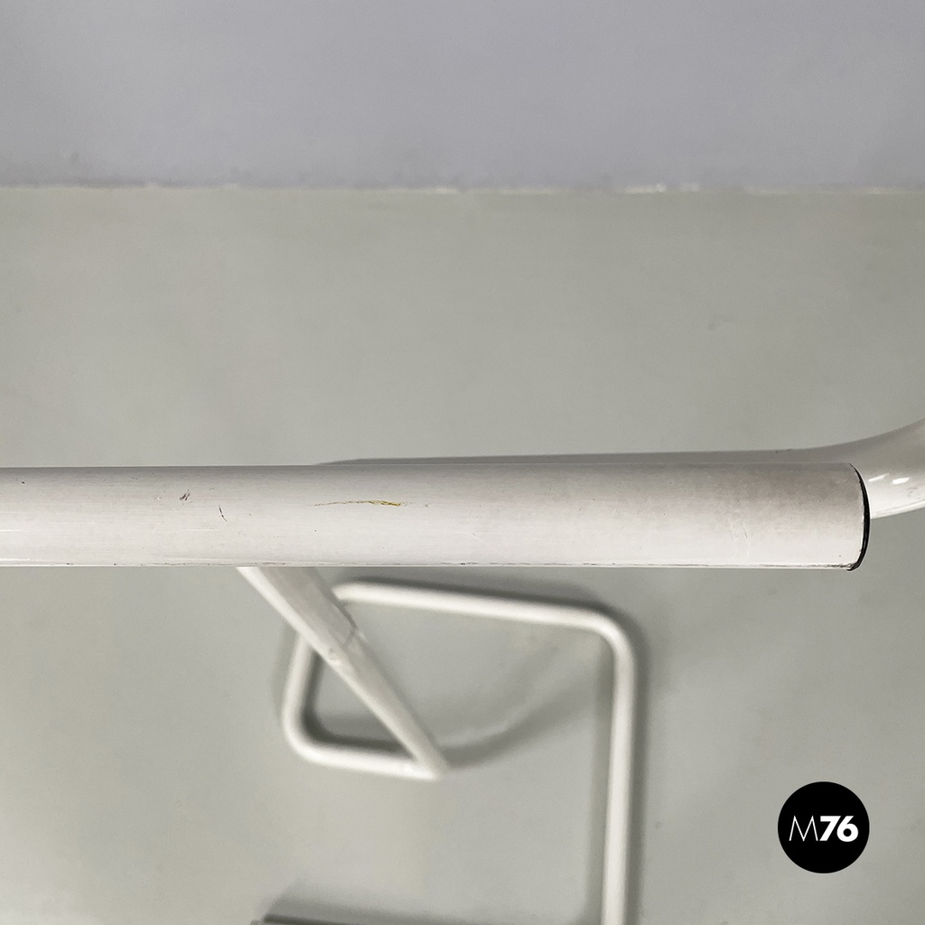 Italian modern White metal valet stand coat hanger by Gieffe, 1970s