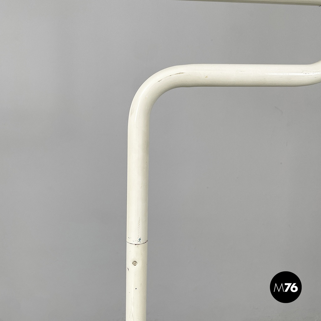 Italian modern White metal valet stand coat hanger by Gieffe, 1970s