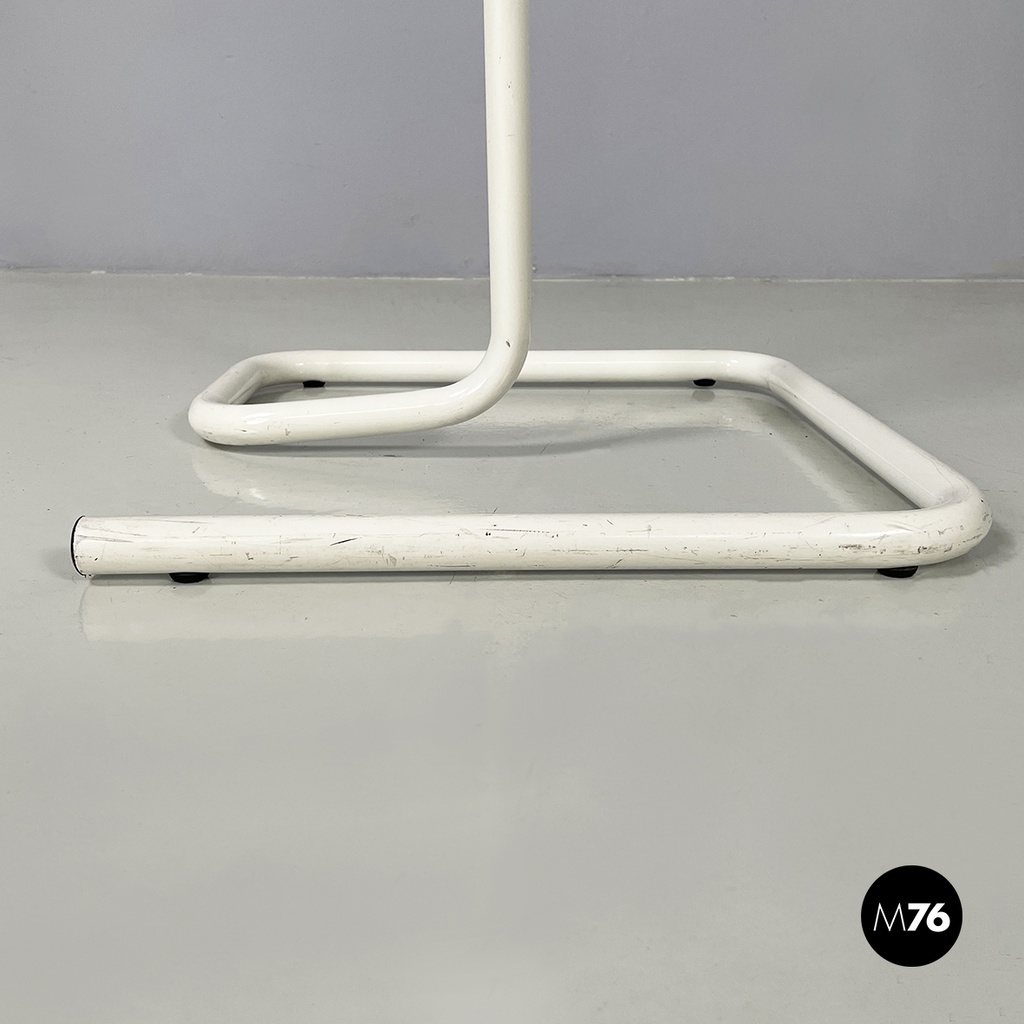 Italian modern White metal valet stand coat hanger by Gieffe, 1970s