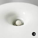 Italian modern Floor lamp in opaline glass metal plastic by Gino Vistosi, 1970s