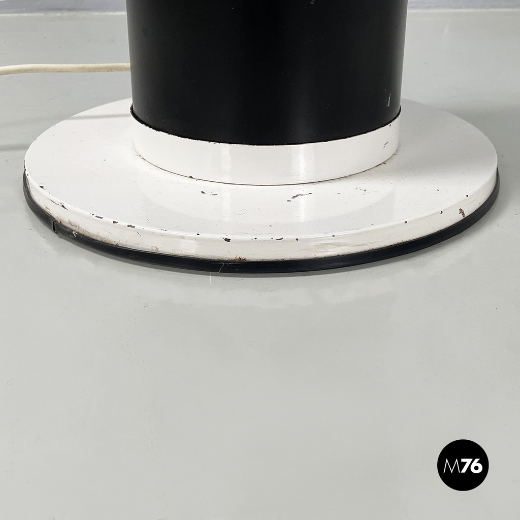 Italian modern Floor lamp in opaline glass metal plastic by Gino Vistosi, 1970s