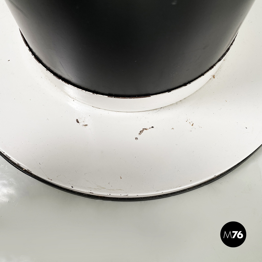 Italian modern Floor lamp in opaline glass metal plastic by Gino Vistosi, 1970s