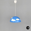 Lampadario azzurro Skojig di Henrik Preutz per Ikea, primi del 2000 ca.