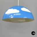 Lampadario azzurro Skojig di Henrik Preutz per Ikea, primi del 2000 ca.