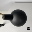 Lampada da tavolo in metallo verniciato nero e oro, 1970 ca.