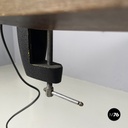 Lampada da tavolo in metallo verniciato nero e oro, 1970 ca.