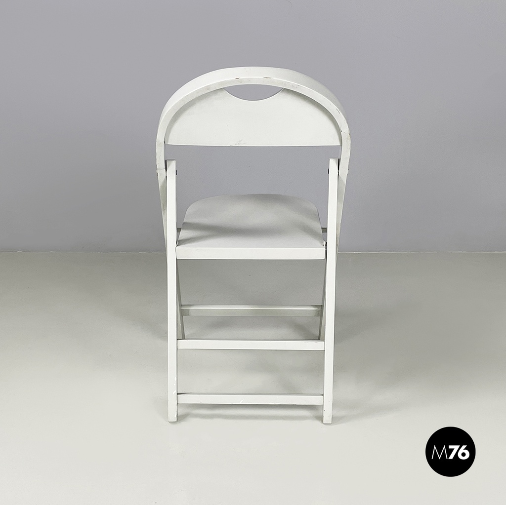 Italian mid-century modern grey wood folding chair Tric by Castiglioni, 1960s