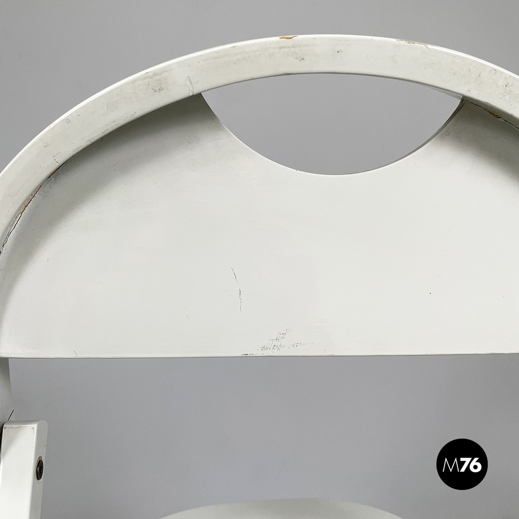 Italian mid-century modern grey wood folding chair Tric by Castiglioni, 1960s