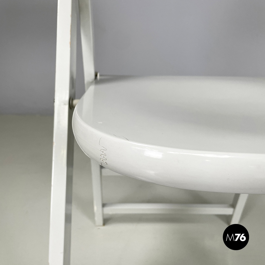 Italian mid-century modern grey wood folding chair Tric by Castiglioni, 1960s