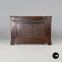 Italian antique console table in wood and marble with inlay decorations, 1840