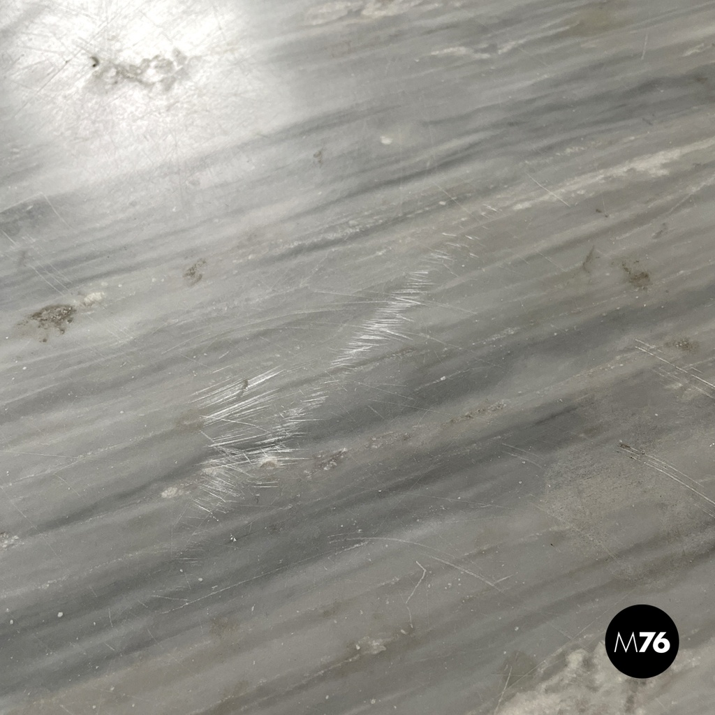 Italian antique console table in wood and marble with inlay decorations, 1840