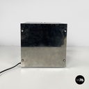 Italian modern metal and purple plexiglass table lamp by Iter Elettronica, 1970s