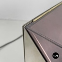 Italian modern metal and purple plexiglass table lamp by Iter Elettronica, 1970s