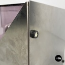 Italian modern metal and purple plexiglass table lamp by Iter Elettronica, 1970s