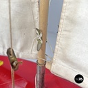 English mid-century modern red sailing boat model by Star Yacht Birkenhead 1960s