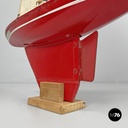 English mid-century modern red sailing boat model by Star Yacht Birkenhead 1960s