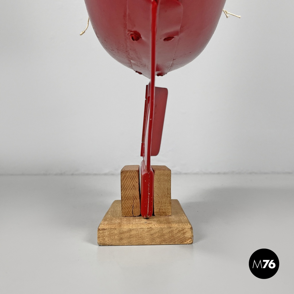 English mid-century modern red sailing boat model by Star Yacht Birkenhead 1960s