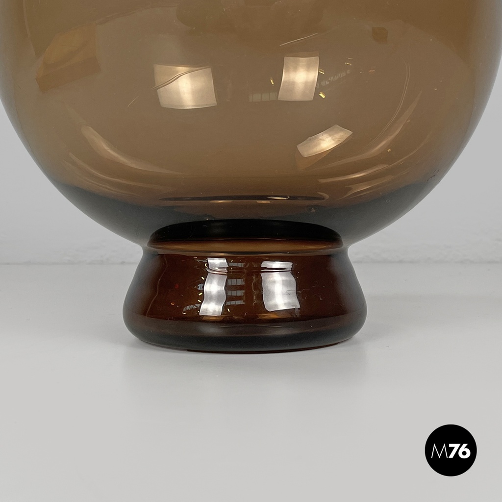 Finnish modern wood cutting board orange glass cloche Alvar Aalto Artek, 1970s