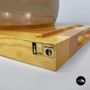 Finnish modern wood cutting board orange glass cloche Alvar Aalto Artek, 1970s