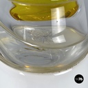 Italian modern white yellow Murano glass table lamp Grande Rio Giusto Toso 1970s