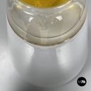 Italian modern white yellow Murano glass table lamp Grande Rio Giusto Toso 1970s
