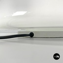 Italian modern white yellow Murano glass table lamp Grande Rio Giusto Toso 1970s