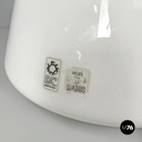 Italian modern white yellow Murano glass table lamp Grande Rio Giusto Toso 1970s