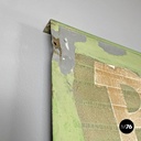 Italian mid-century modern pastel green metal sign with white lettering, 1960s