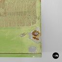 Italian mid-century modern pastel green metal sign with white lettering, 1960s