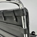 American modern black leather armchair MR40 Mies van der Rohe for Knoll, 1980s