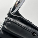 American modern black leather armchair MR40 Mies van der Rohe for Knoll, 1980s