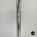 Lampada da terra in metallo e vetro opalino, 1970 ca.