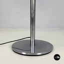 Lampada da terra in metallo e vetro opalino, 1970 ca.