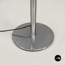 Lampada da terra in metallo e vetro opalino, 1970 ca.