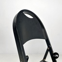 Italian mid-century modern black folding chair Tric Castiglioni BBB, 1960s