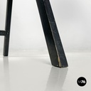 Italian mid-century modern black folding chair Tric Castiglioni BBB, 1960s