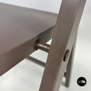 Italian mid-century modern brown folding chair Tric Castiglioni Bonacina, 1960s