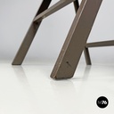 Italian mid-century modern brown folding chair Tric Castiglioni Bonacina, 1960s