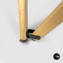 Italian modern white fabric wood folding deckchair Tripolina by Citterio, 1970s