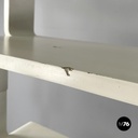 Italian post modern modular curved edges black and white wooden bookcase, 1980s