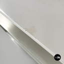 Italian post modern modular curved edges black and white wooden bookcase, 1980s